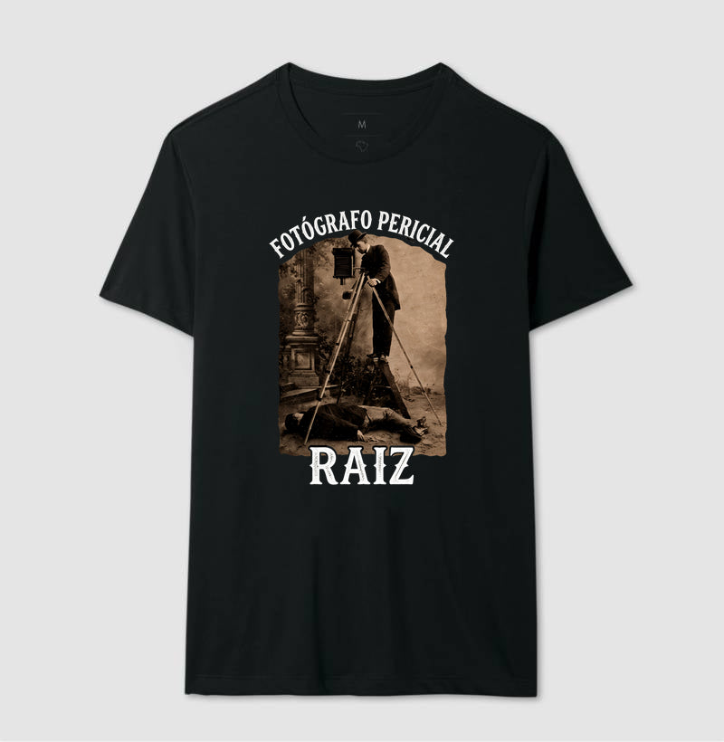 Camiseta "Fotógrafo Pericial Raiz" | Homenagem Vintage