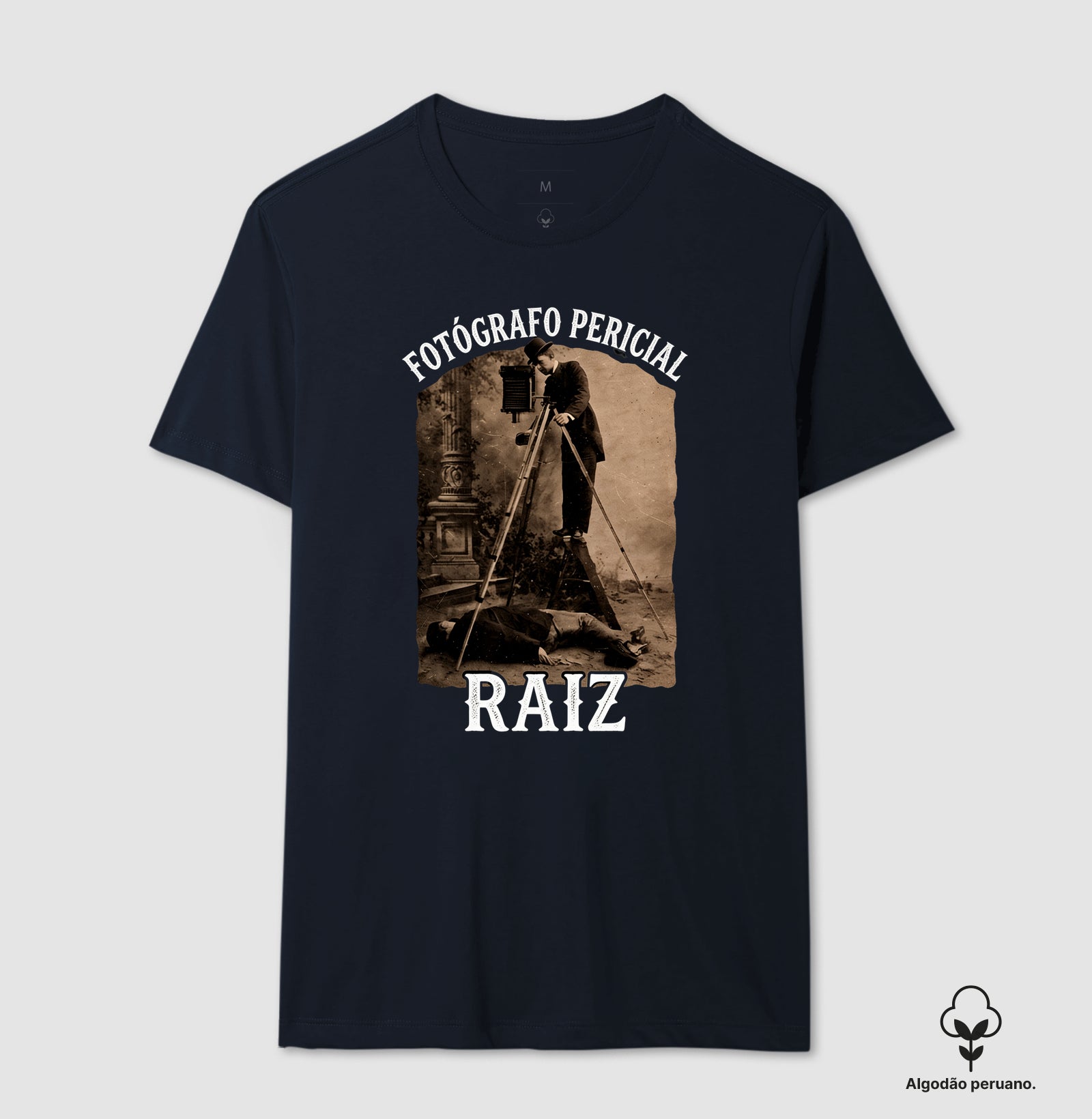 Camiseta Algodão Peruano "Fotógrafo Pericial Raiz" | Homenagem Vintage