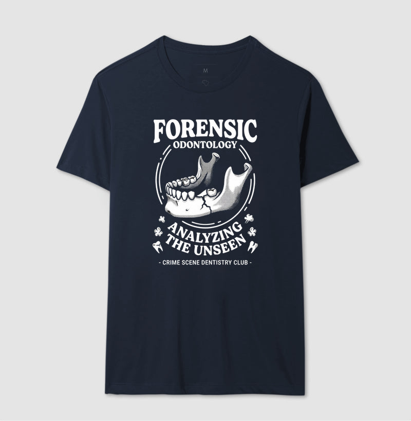 Camiseta Odontologia Forense "Analyzing The Unseen" | Crime Scene Dentistry Club