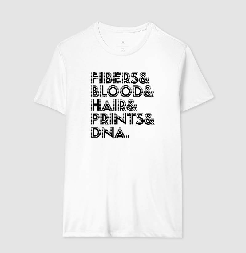 Camiseta "A Lista Forense" | Fibers & Blood & DNA