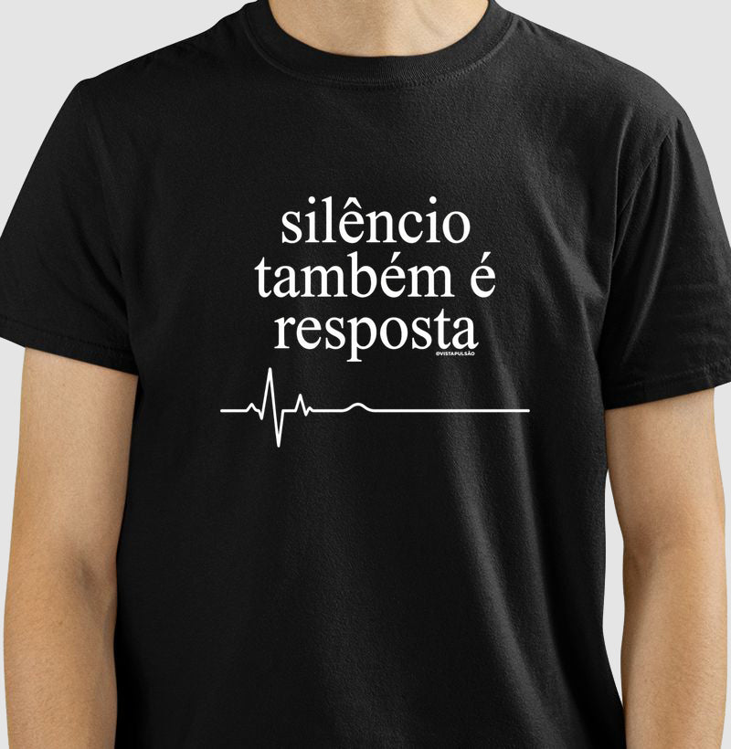 Camiseta Medicina Legal "Silêncio Também é Resposta" | A Voz da Assistolia