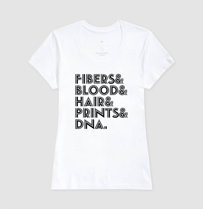 Camiseta "A Lista Forense" | Fibers & Blood & DNA