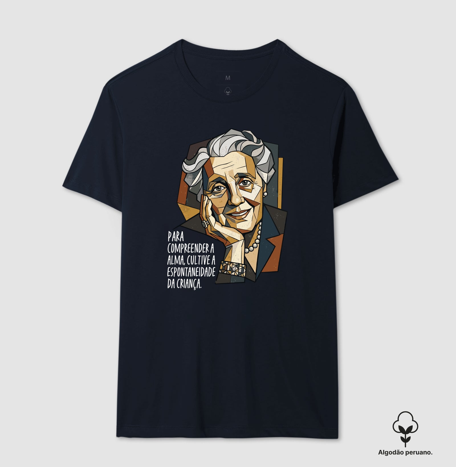Camiseta Algodão Peruano Melanie Klein & Picasso: A Alma e a Espontaneidade | Uma Fusão de Gênios