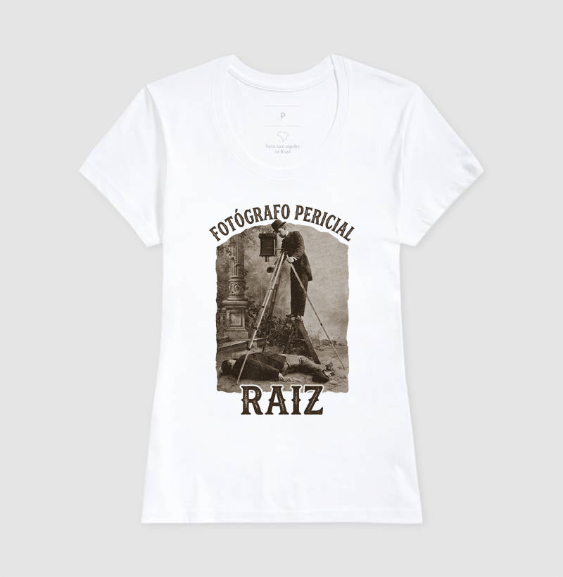 Camiseta "Fotógrafo Pericial Raiz" | Homenagem Vintage