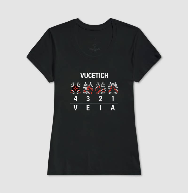 Camiseta Papiloscopia "Vucetich" | Perícia na VEIA