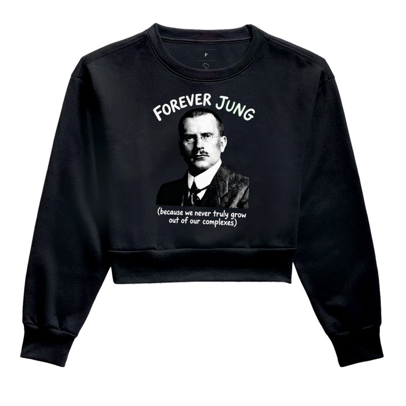 Cropped Moletom Psicanalítica Carl Jung - Forever Jung (Complexes) | Retrô Noir