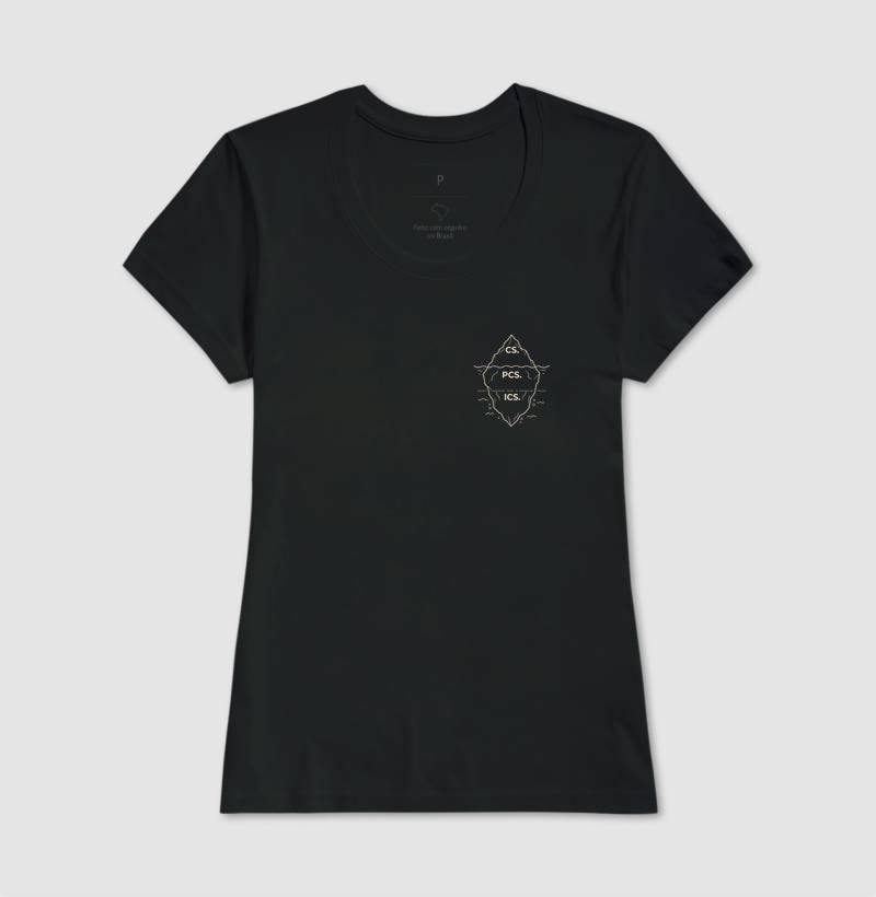 Camiseta Psicanálise Freud - Primeira Tópica (Iceberg) | Minimalista