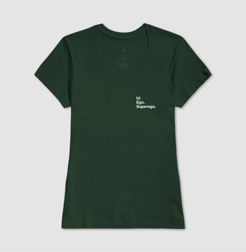 Camiseta Psicanálise Freud - Id. Ego. Superego. (Segunda Tópica) | Minimalista