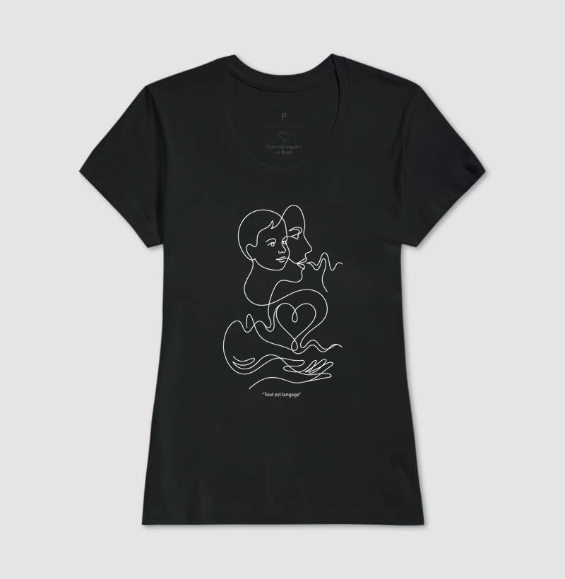 Camiseta Psicanálise Françoise Dolto - Tudo É Linguagem (Tout est langage) | Line Art Poética
