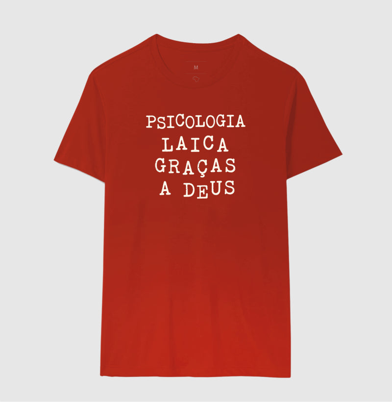 Camiseta "Psicologia Laica Graças a Deus" | Humor, Ironia e Ética Profissional