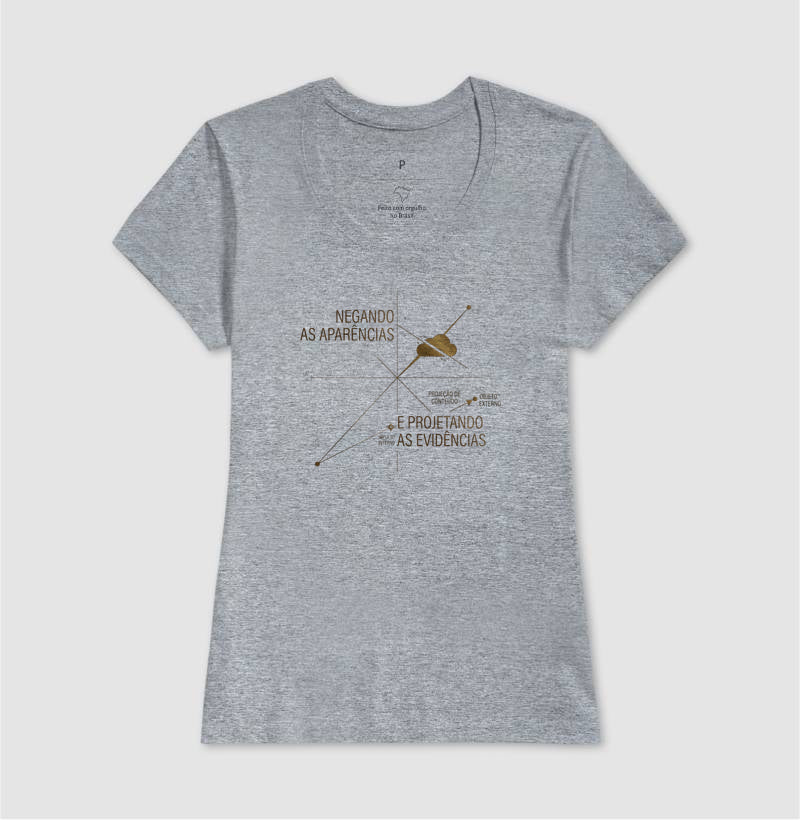 Camiseta Psicanálise Anna Freud - Mecanismos de Defesa (Negação e Projeção) | Diagrama Minimalista