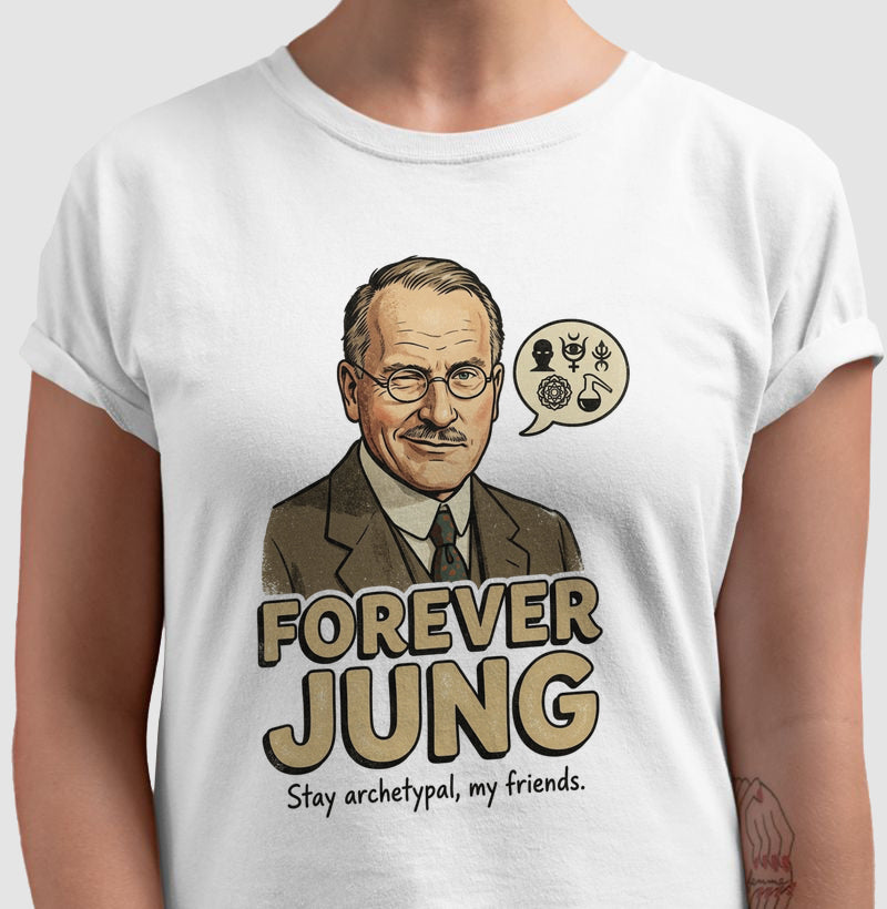 Camiseta Psicanalítica Carl Jung - Forever Jung (Archetypal) | Pop Art Vintage