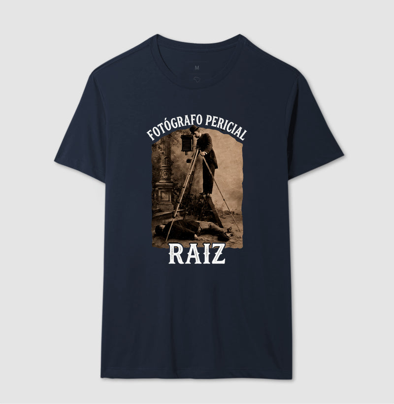 Camiseta "Fotógrafo Pericial Raiz" | Homenagem Vintage
