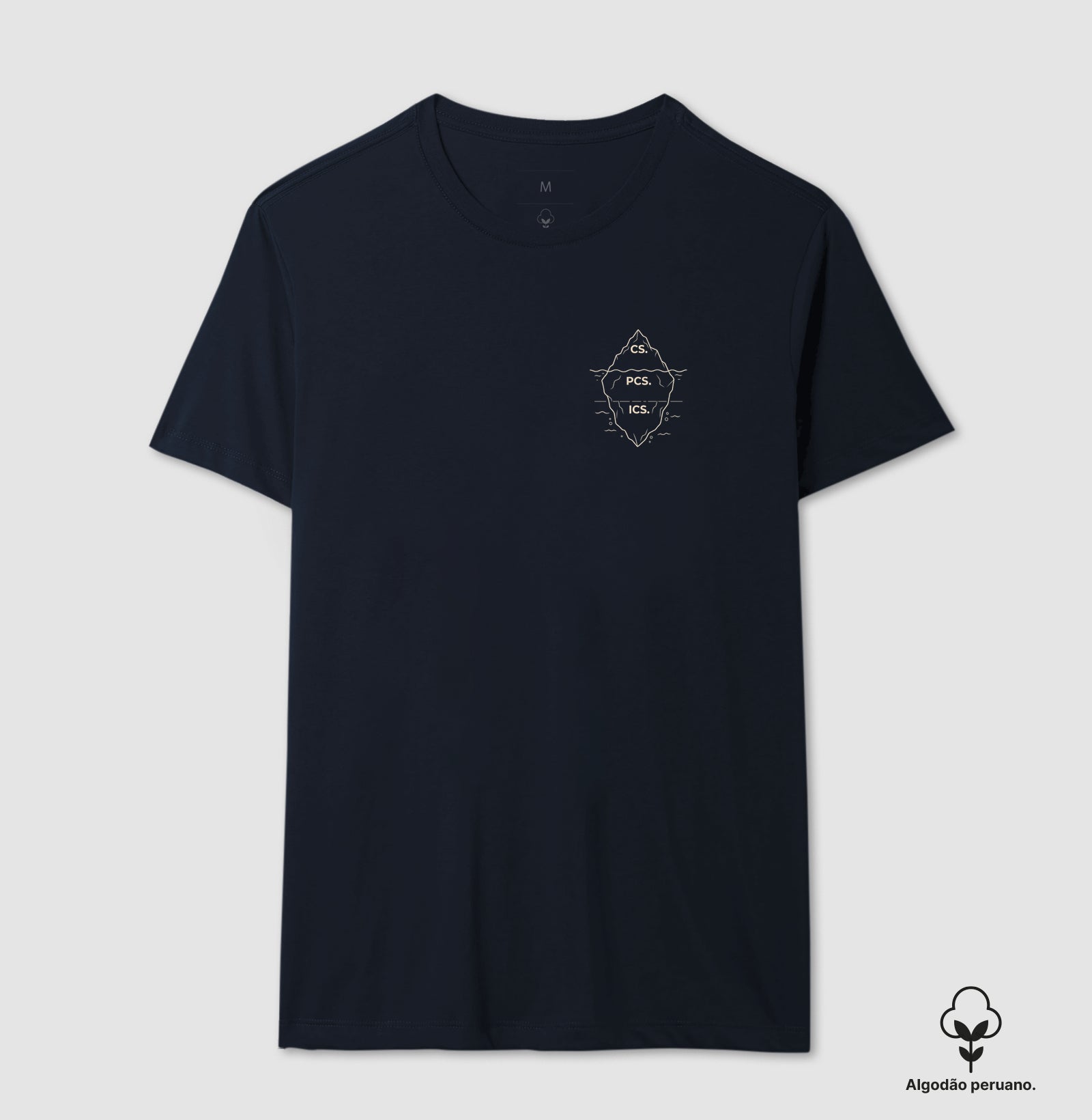 Camiseta Algodão Peruano Psicanálise Freud - Primeira Tópica (Iceberg) | Minimalista