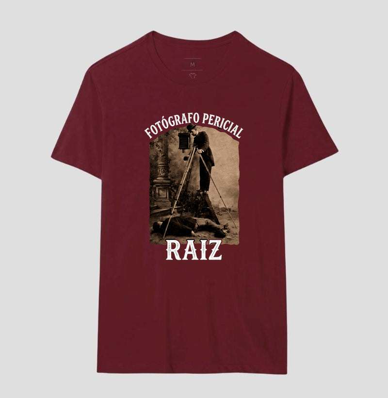 Camiseta "Fotógrafo Pericial Raiz" | Homenagem Vintage