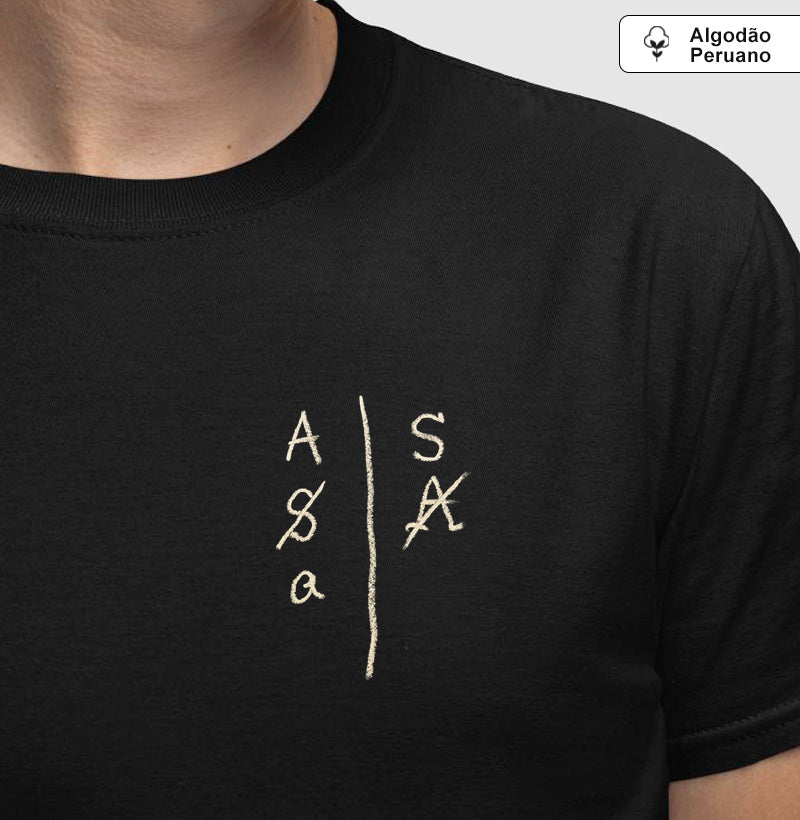 Camiseta Algodão Peruano Psicanálise "A Divisão do Sujeito" | Jacques Lacan (Seminário X: A Angústia)