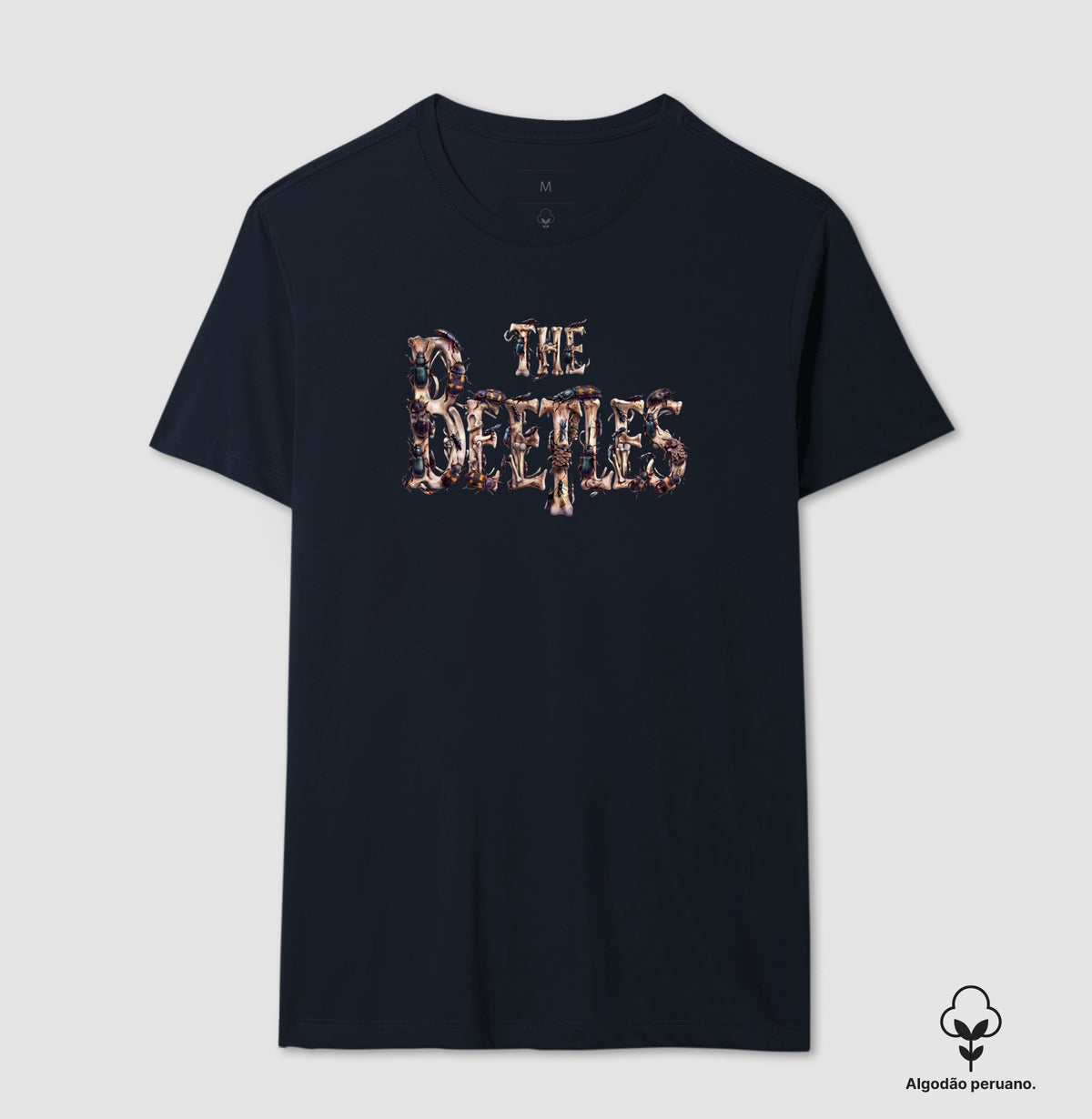 Camiseta Algodão Peruano Entomologia Forense "The Beetles" | Coleópteros & Rock 'n' Roll