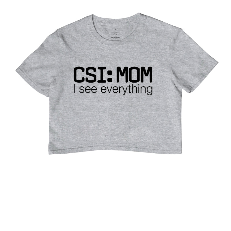Camiseta Cropped Maternidade Forense - CSI: Mom | Minimalista
