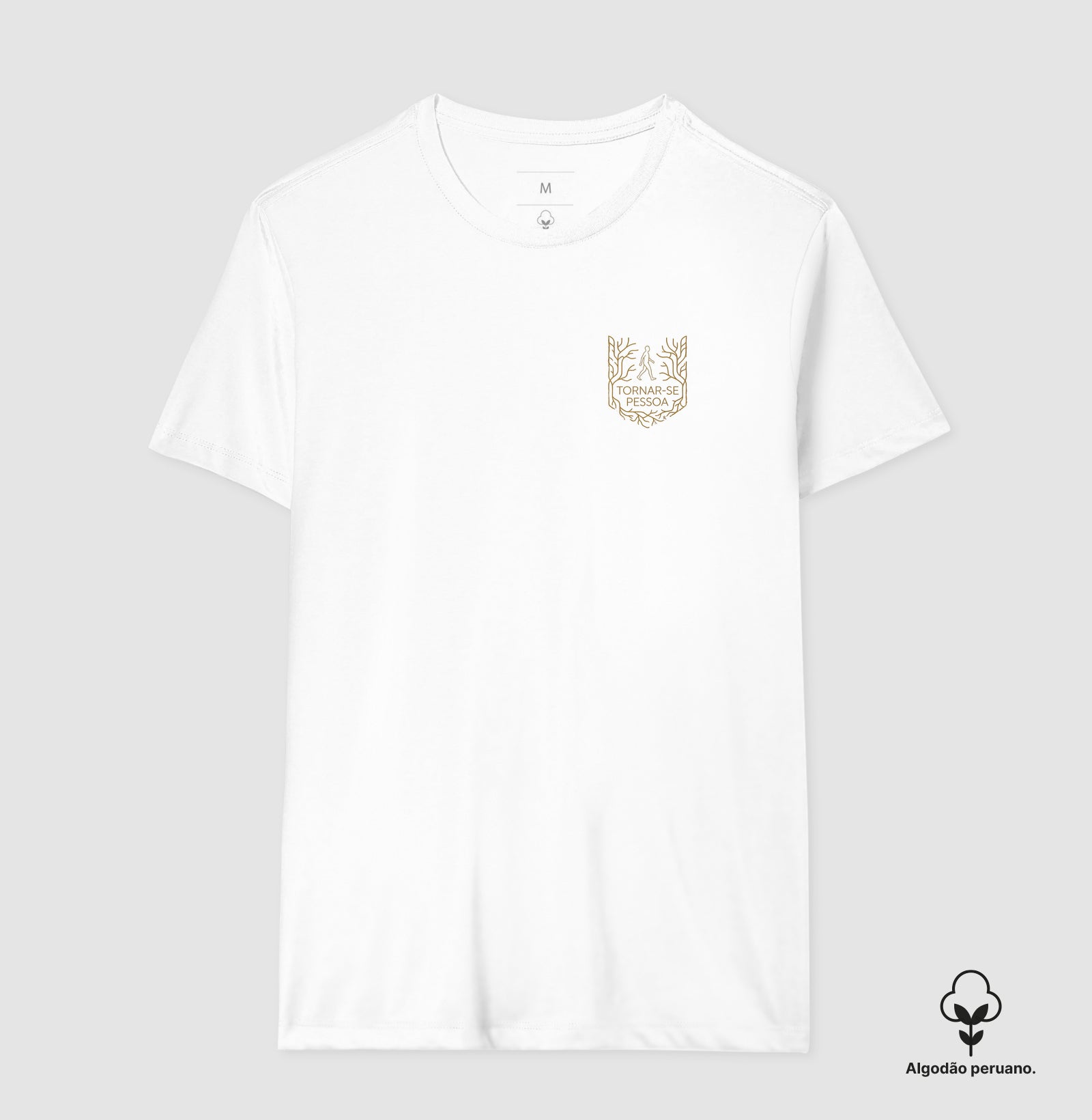 Camiseta Algodão Peruano Humanismo Carl Rogers - Tornar-se Pessoa | Minimalista Pocket Print