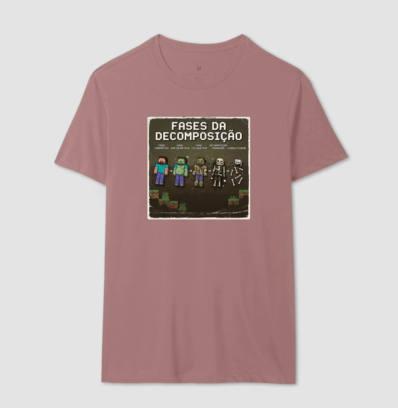 Camiseta Fases da Decomposição 8-Bits | Gamer Forense