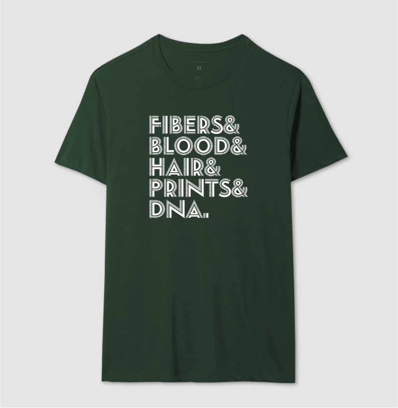 Camiseta "A Lista Forense" | Fibers & Blood & DNA
