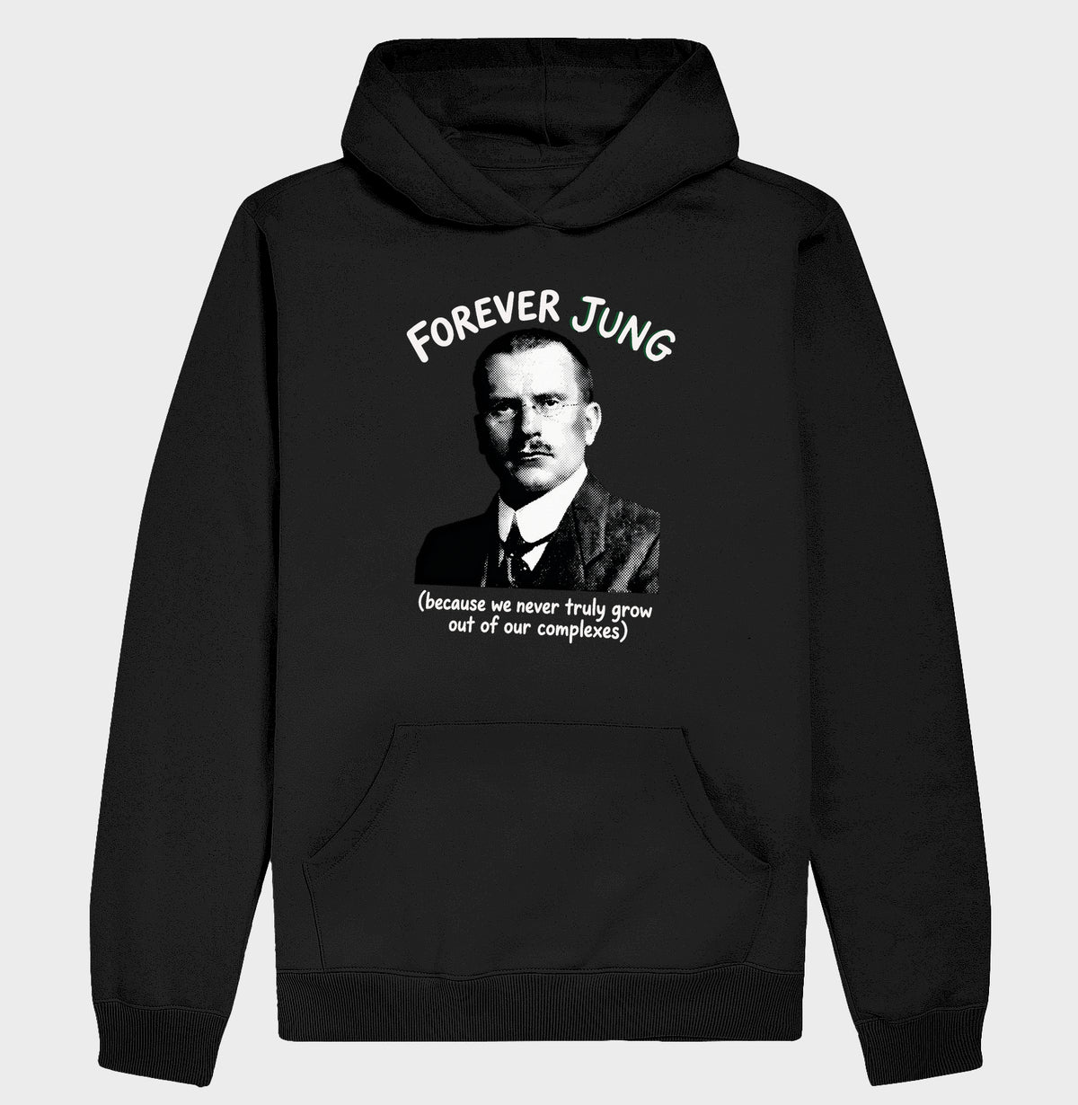 Hoodie Moletom Psicanalítica Carl Jung - Forever Jung (Complexes) | Retrô Noir