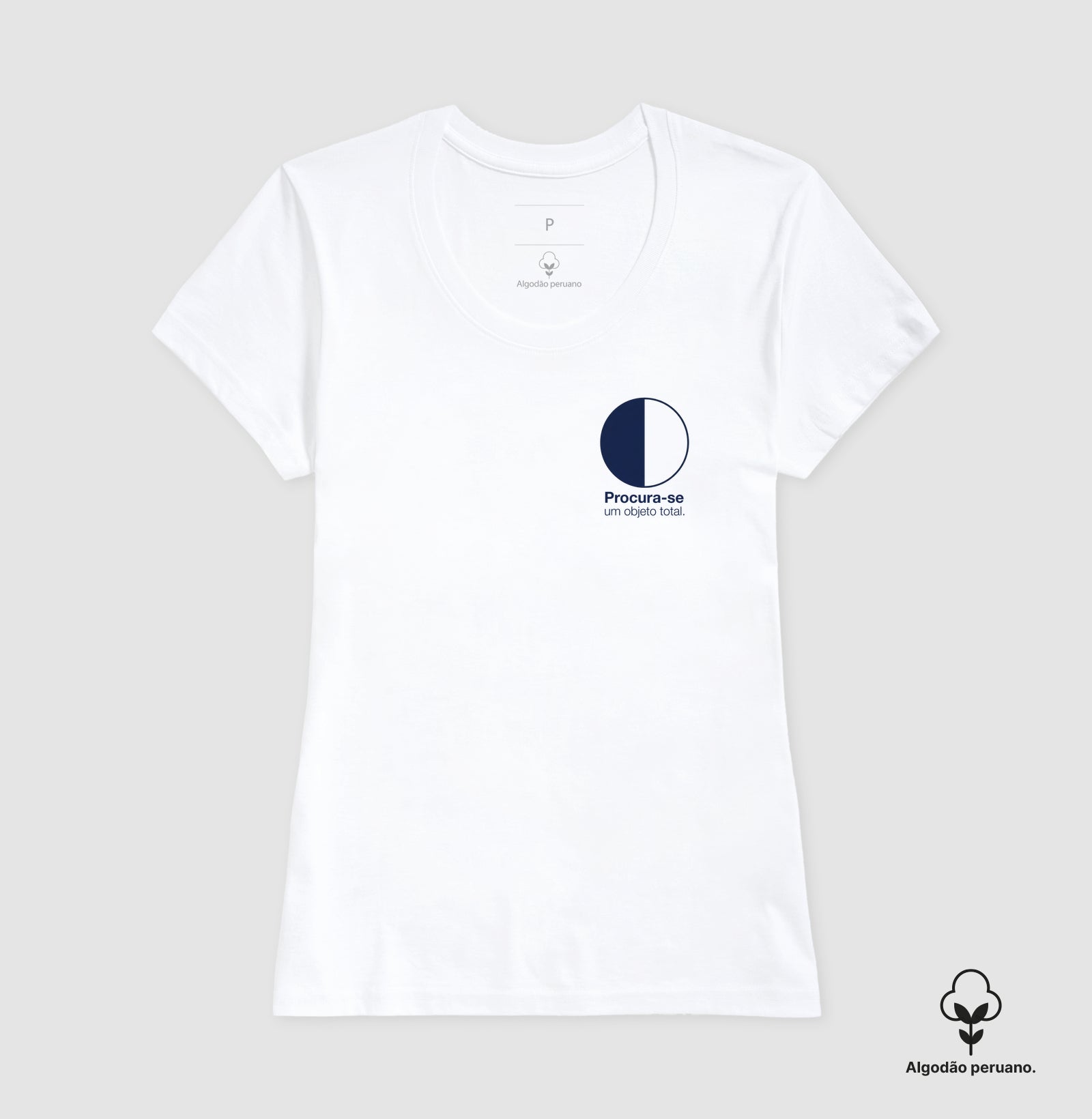 Camiseta Algodão Peruano Psicanálise Melanie Klein - Procura-se um Objeto Total | Minimalista Geométrica