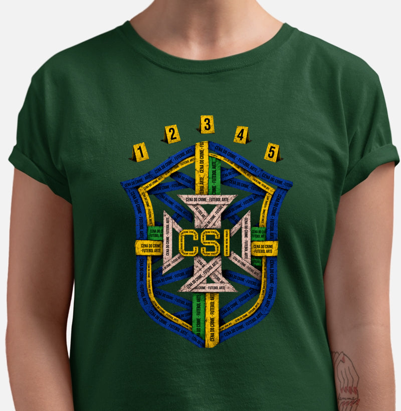 Camiseta Perícia na Copa "CSI Brasil" | O Escudo do Futebol Arte