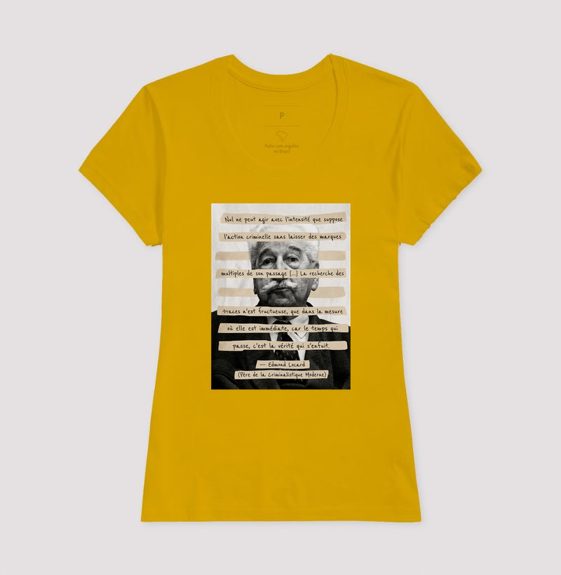 Camiseta Edmond Locard | "O Tempo que Passa é a Verdade que Foge"