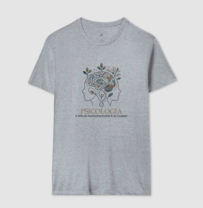Camiseta Psicologia - Cérebro Floral e Mente Relacional
