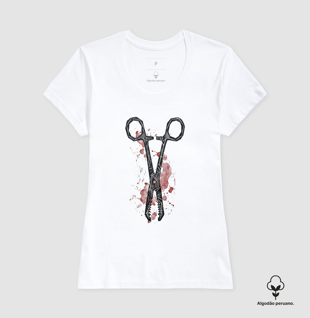 Camiseta Algodão Peruano Medicina Legal "Pinça de Kocher" | A Ferramenta do IML