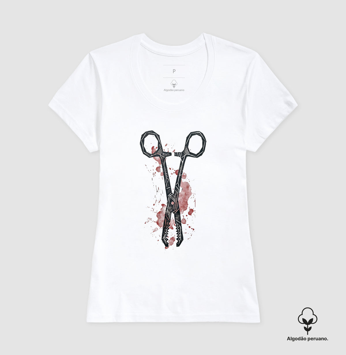 Camiseta Algodão Peruano Medicina Legal "Pinça de Kocher" | A Ferramenta do IML