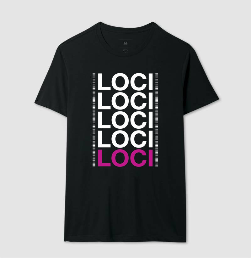 Camiseta Genética Forense "LOCI" | O Painel do DNA & Identificação Humana