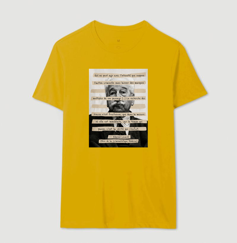 Camiseta Edmond Locard | "O Tempo que Passa é a Verdade que Foge"