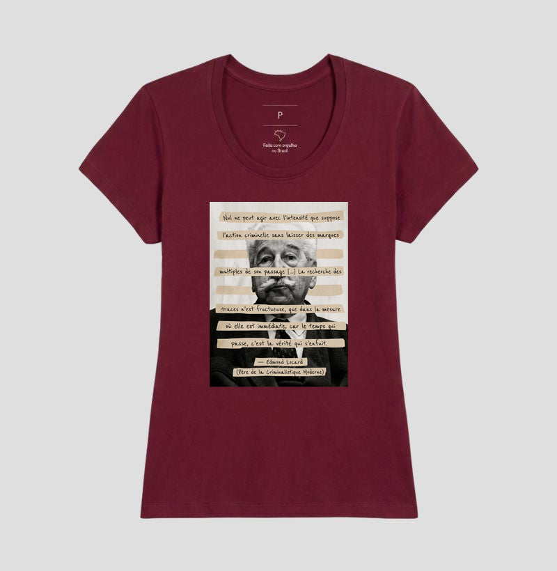 Camiseta Edmond Locard | "O Tempo que Passa é a Verdade que Foge"