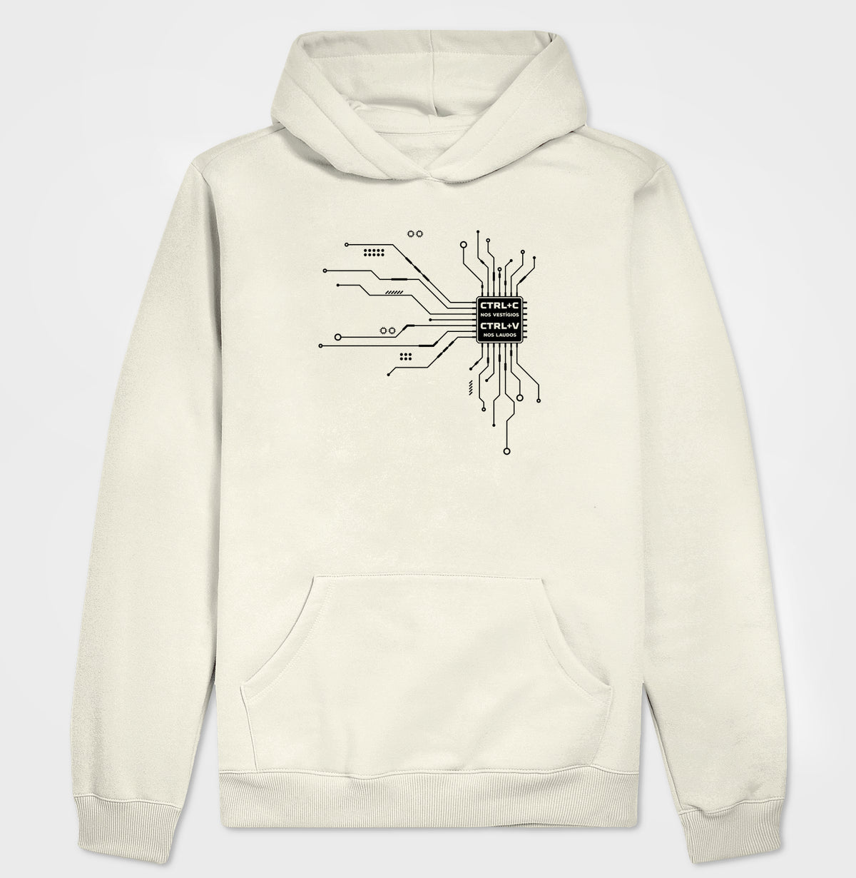 Hoodie Moletom Perícia Digital "CTRL+C nos Vestígios" | O Microchip do Laudo