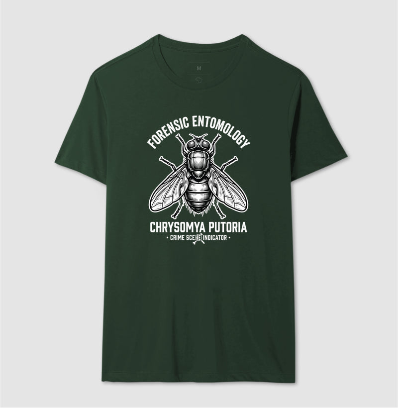 Camiseta Entomologia Forense | Chrysomya putoria - Crime Scene Indicator