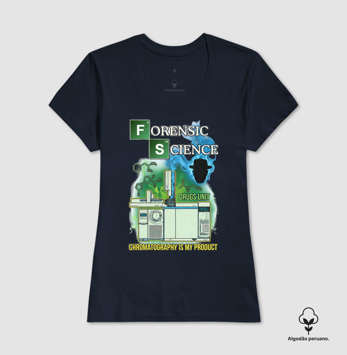 Camiseta Algodão Peruano Chromatography is my product | Forense