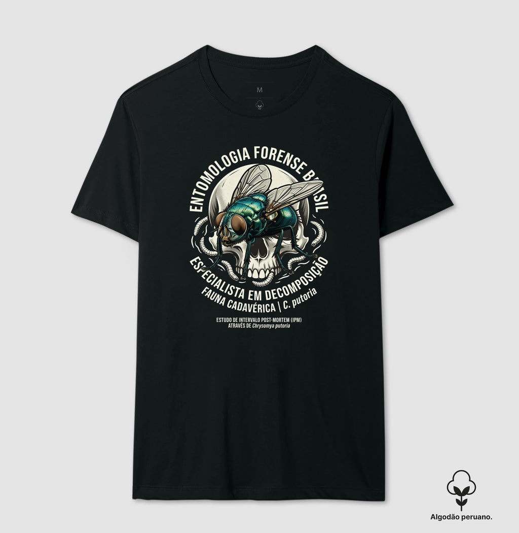 Camiseta Algodão Peruano "Entomologia Forense" | C. putoria - Especialista