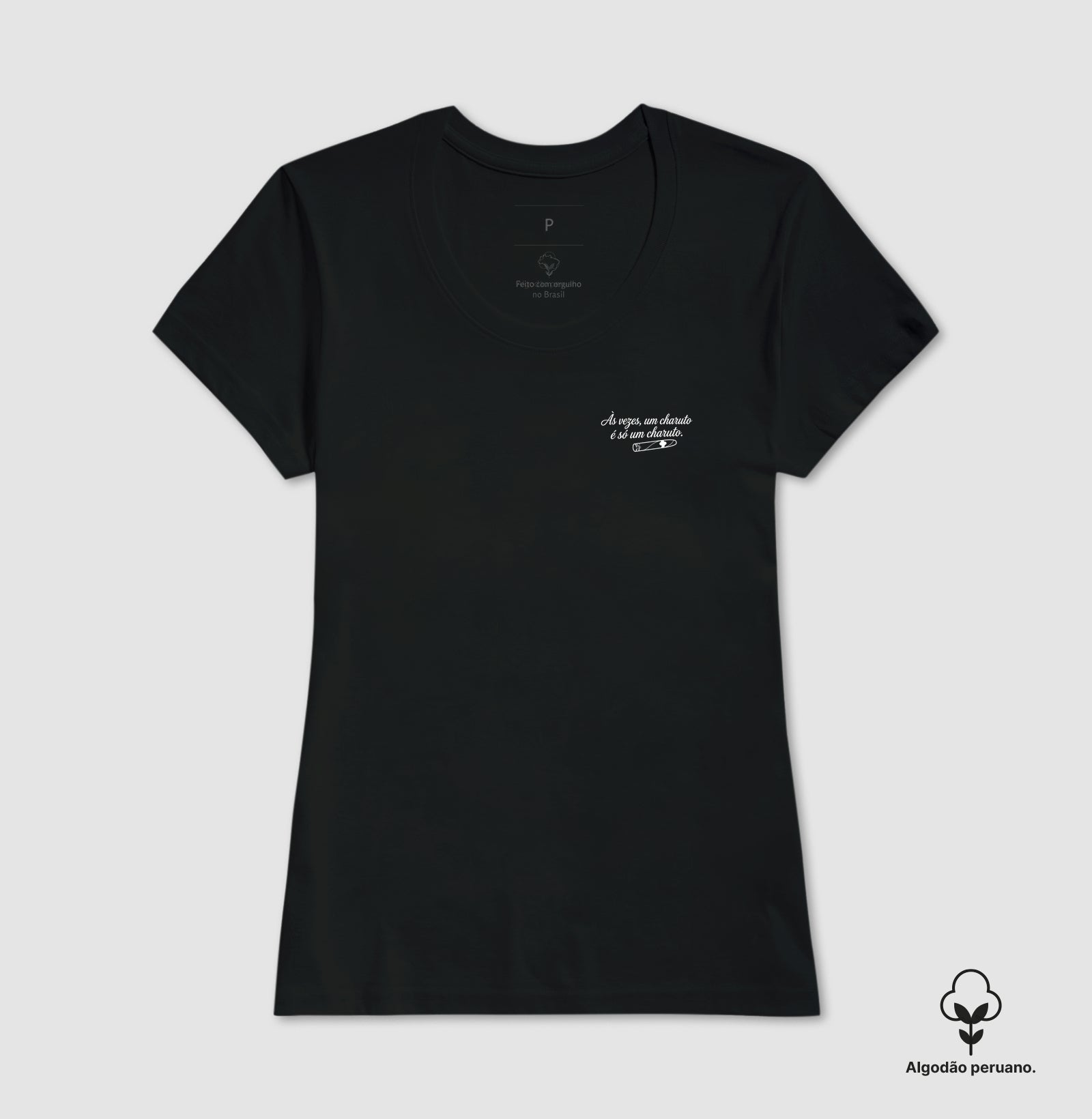 Camiseta Algodão Peruano Psicanálise Freud - Um Charuto é Só Um Charuto | Minimalista