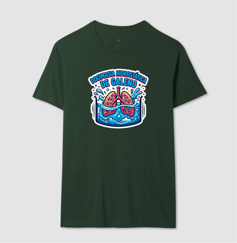 Camiseta Medicina Legal "Docimasia de Galeno" | O Teste do Primeiro Fôlego