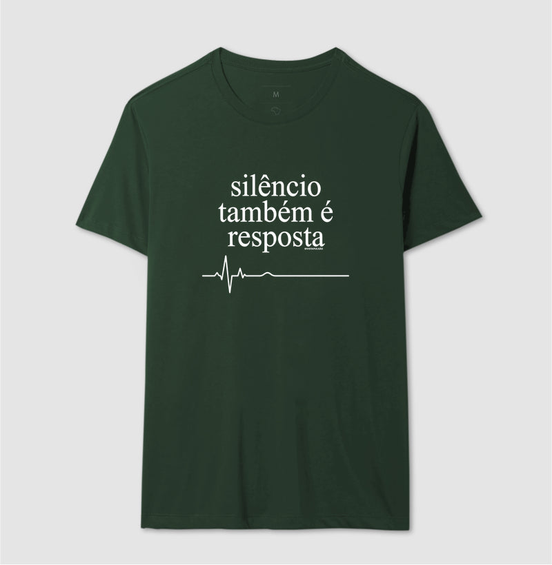 Camiseta Medicina Legal "Silêncio Também é Resposta" | A Voz da Assistolia