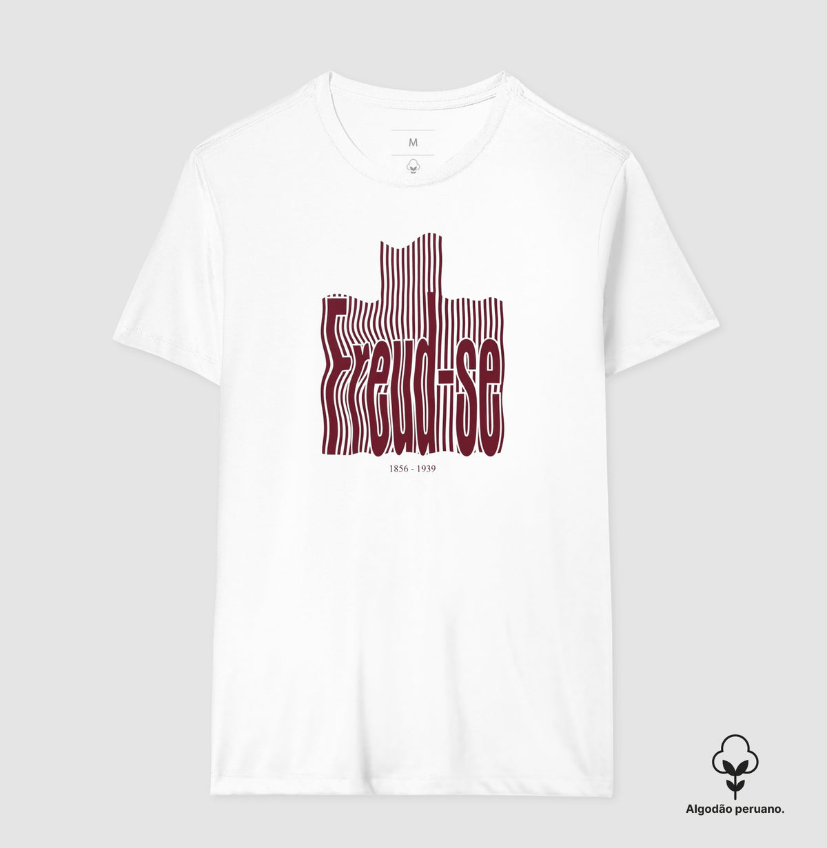 Camiseta Algodão Peruano Psicanálise "Freud-se" | Sigmund Freud & Op-Art Streetwear