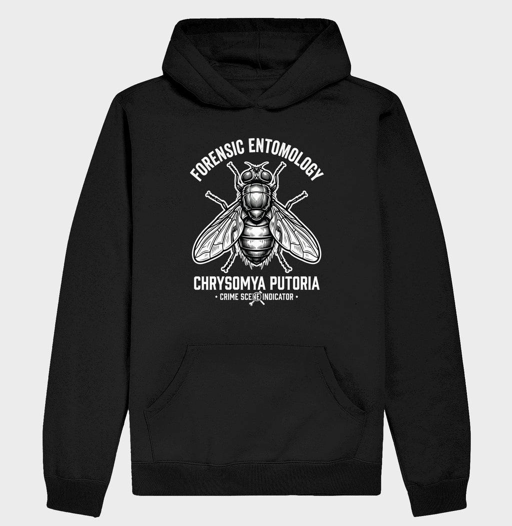 Hoodie Moletom Entomologia Forense | Chrysomya putoria - Crime Scene Indicator