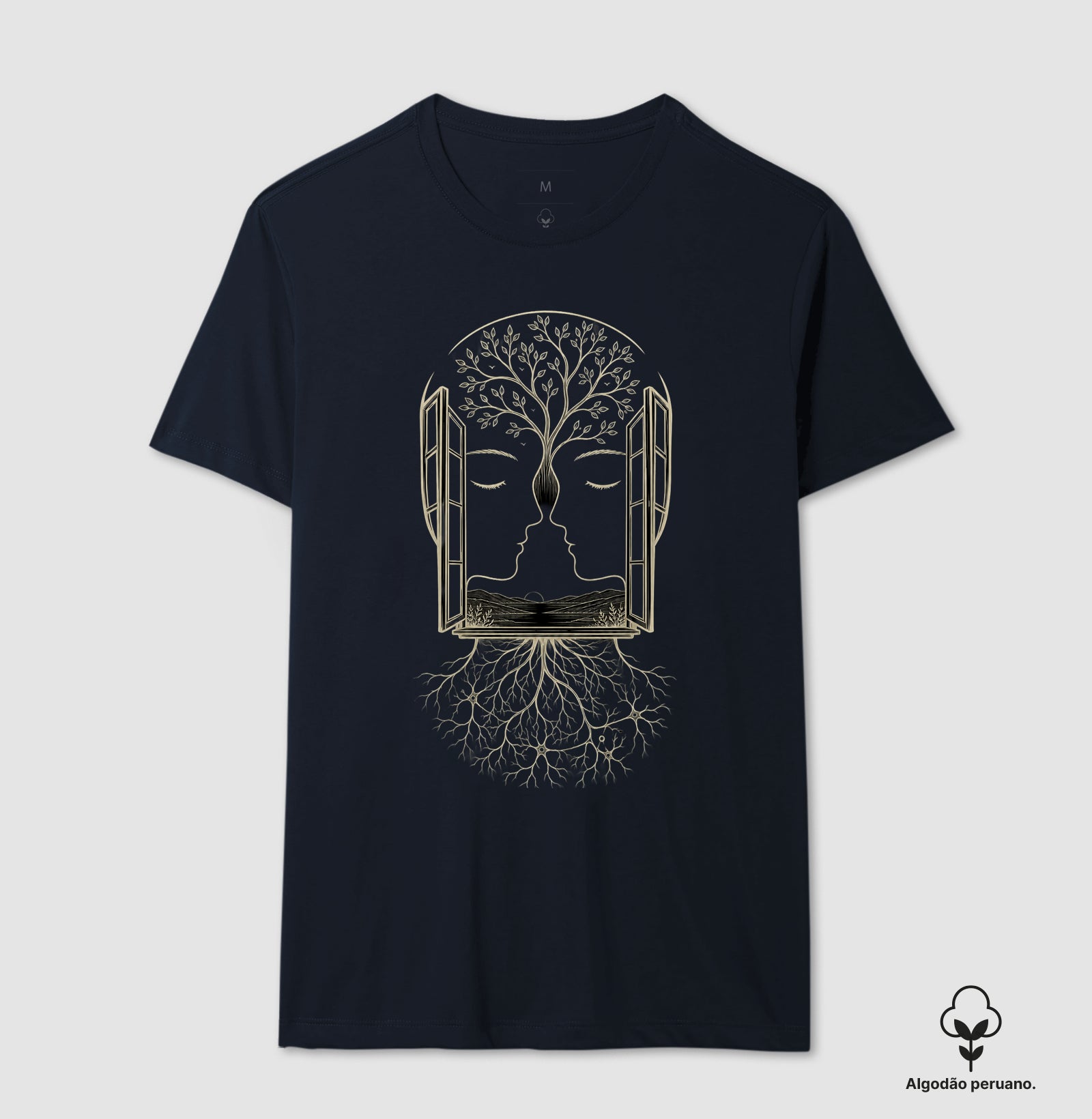 Camiseta Algodão Peruano "Gestalt: Figura, Fundo e Totalidade" | A Poesia da Percepção