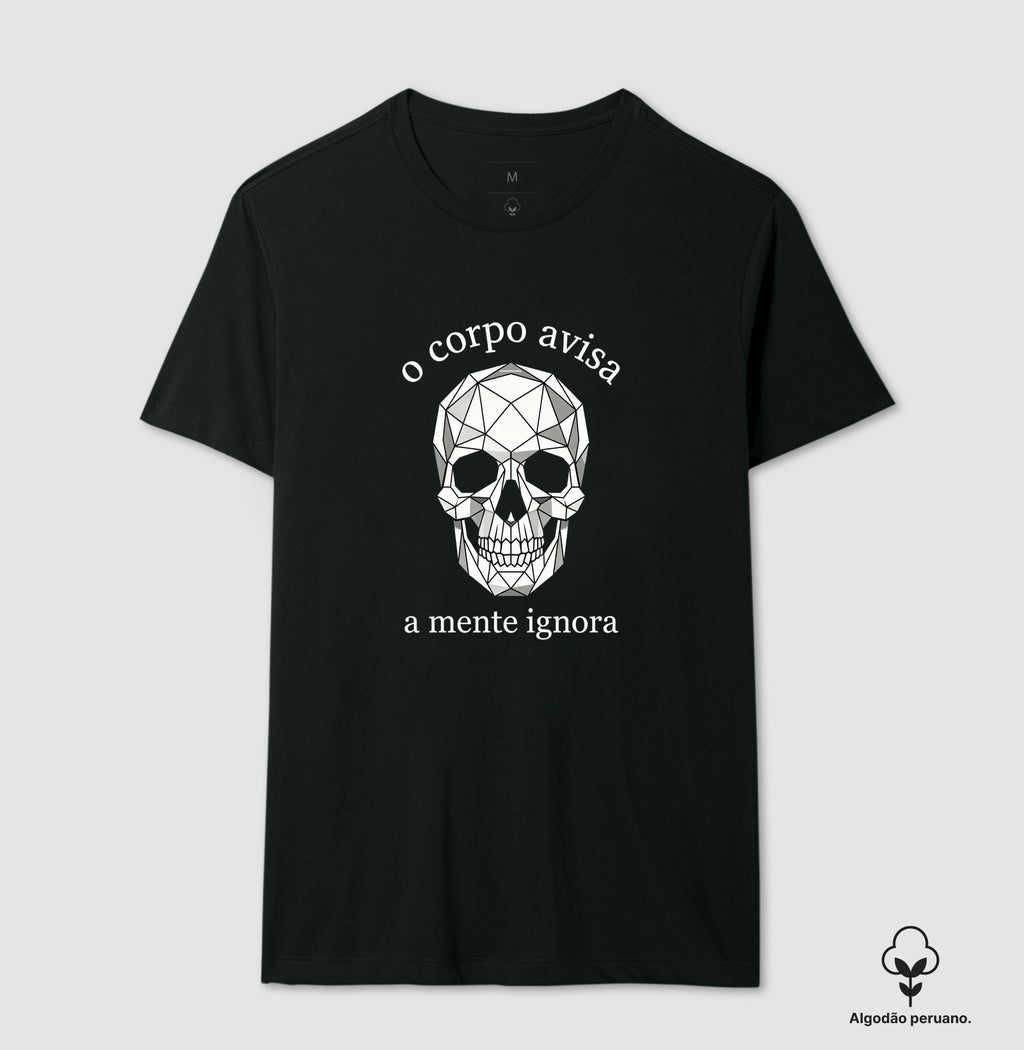 Camiseta Algodão Peruano  Medicina Legal "O Corpo Avisa" | A Verdade Anatômica