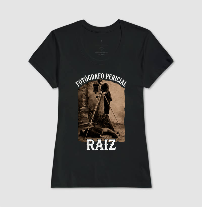 Camiseta "Fotógrafo Pericial Raiz" | Homenagem Vintage