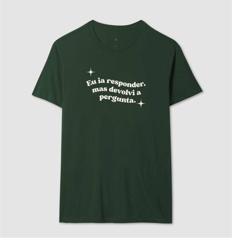 Camiseta Devolvi a Pergunta | Manejo Clínico & Humor Retro