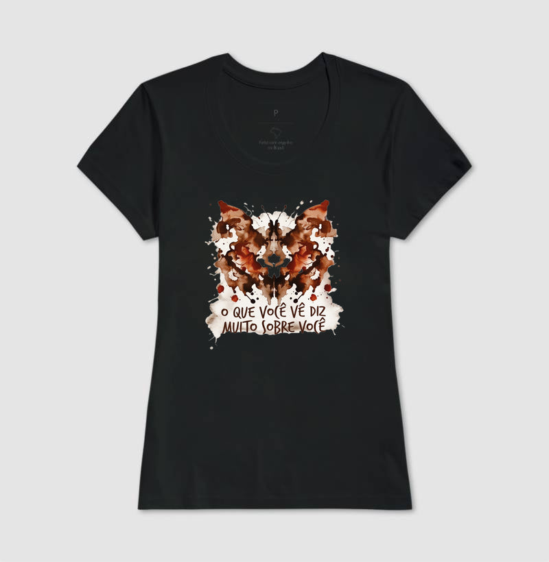 Camiseta Psicologia - Teste Projetivo Rorschach (O Que Você Vê)