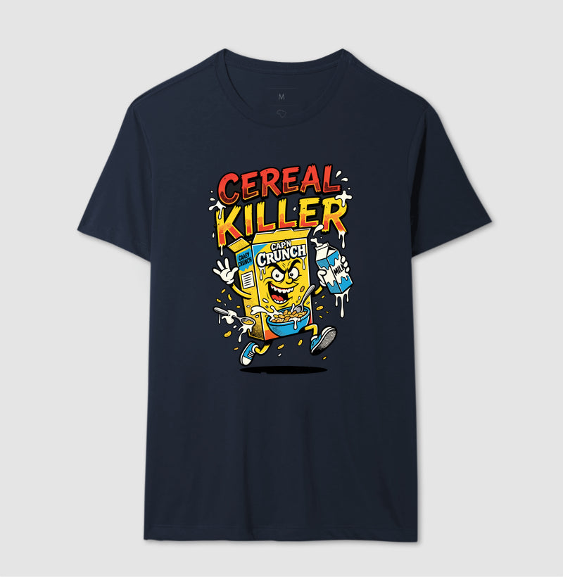 Camiseta Cereal Killer: Trocadilho de Cereal - Pop Art HQ
